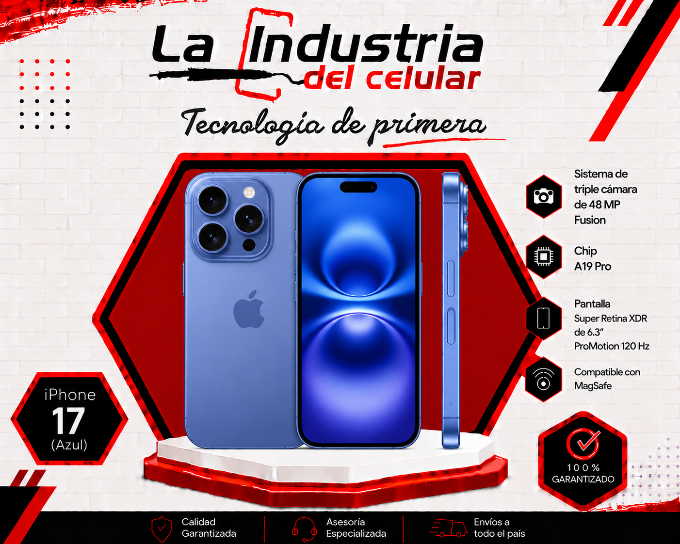 Apple iPhone 17 Azul · 256GB